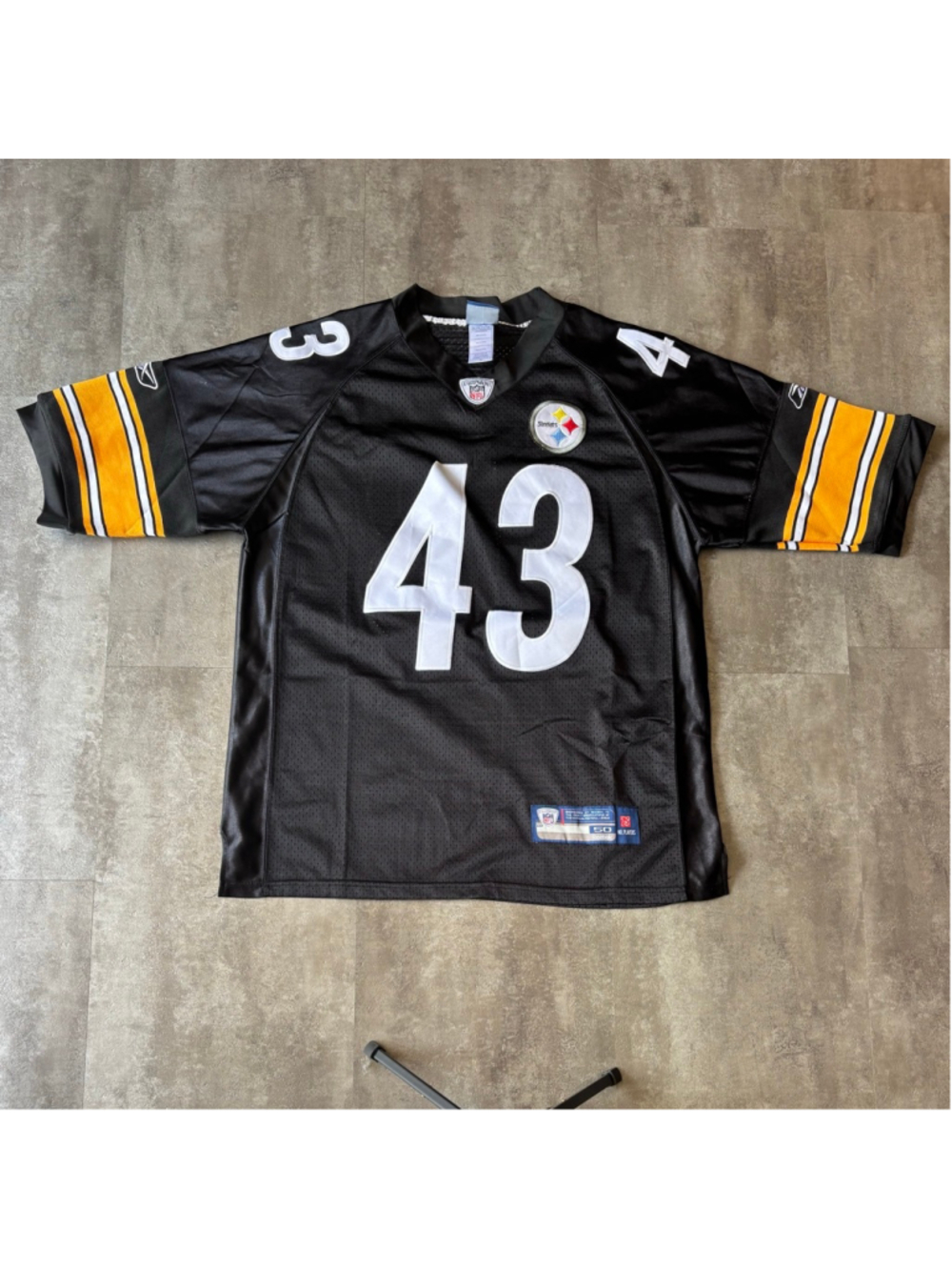Reebok Pittsburgh Steelers Troy Polamalu Jersey #43 Men’s Size 50